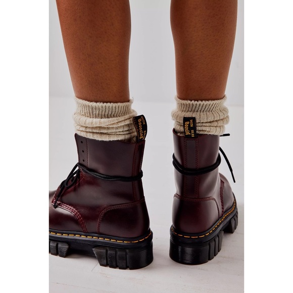 Free People x Dr. Martens Audrick Brando Leather Platform 8-Eye Lace Up Boots - Picture 12 of 12